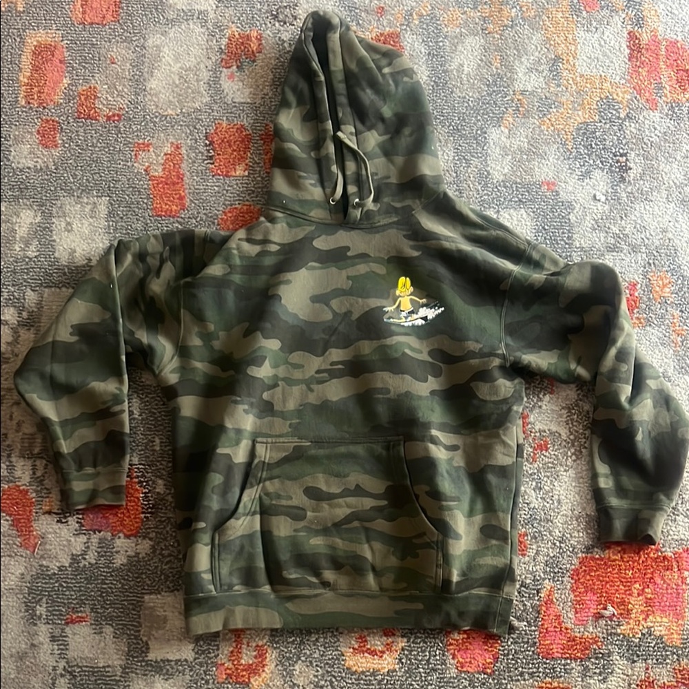 Jacks Surfshop Cozy Camouflage Hoodie with Embroidered Design